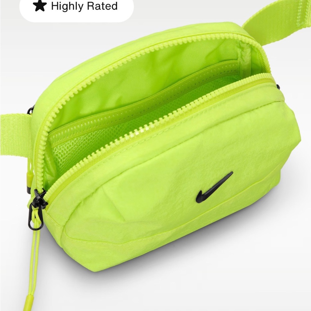 Nike Aura Crossbody Bag Bright Neon Green Waist Bag - Picture 9 of 11